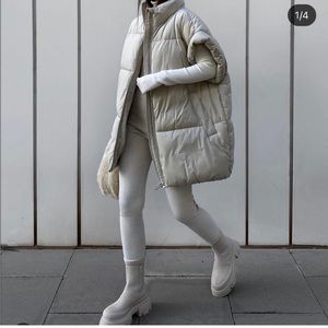 mango oversized puffer vest